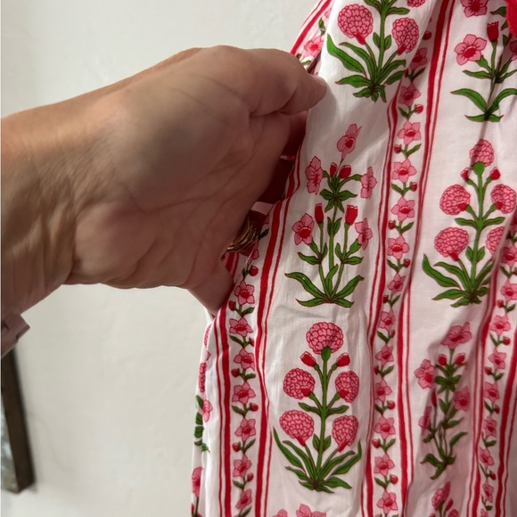 NWT Pink City Lights Floral Square Neck Maxi Dress - Pink-Size Small - Picture 7 of 7